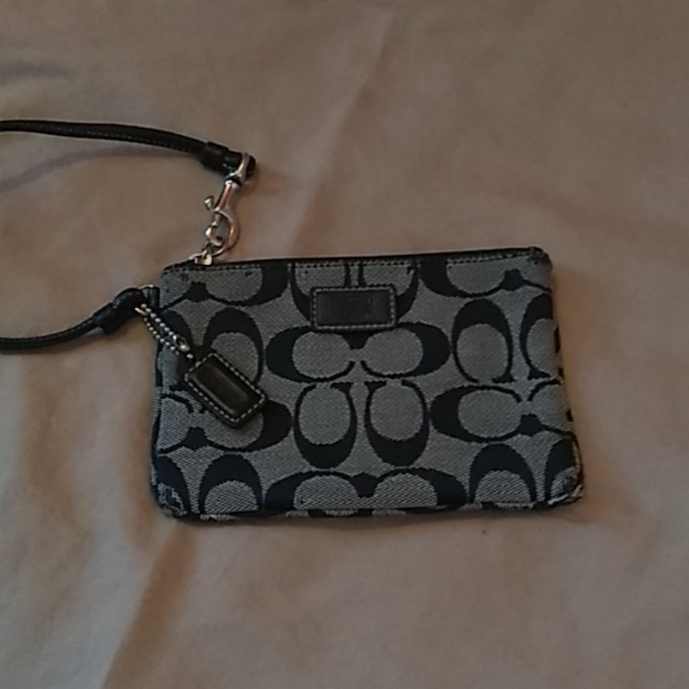 Black Coach Wristlet